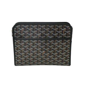 GOYARD Jouvance Pouch Clutch Bag Black Leather